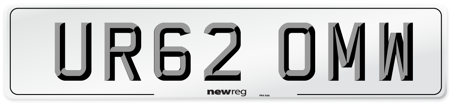 UR62 OMW Number Plate from New Reg